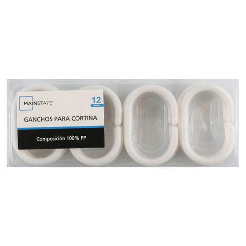 Ganchos Blancos Mainstays Para Cortina Plastico