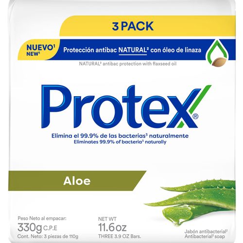 Jabón en Barra Antibacterial Protex  Aloe 3 Pack - 110 g
