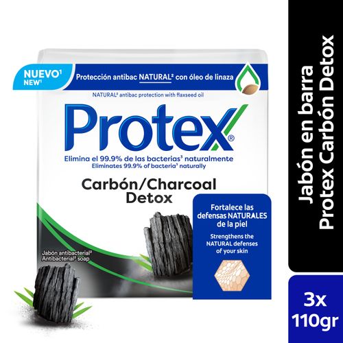Jabón Corporal Protex Carbón Detox 3 Pack - 330g