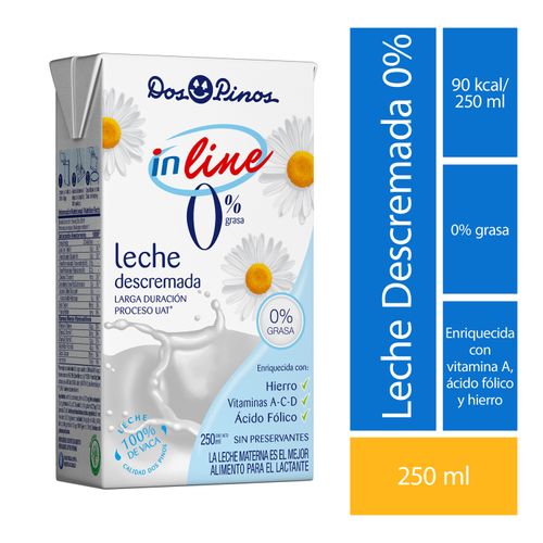 Leche Dos Pinos Liquida Descremada 0% Grasa - 250Ml