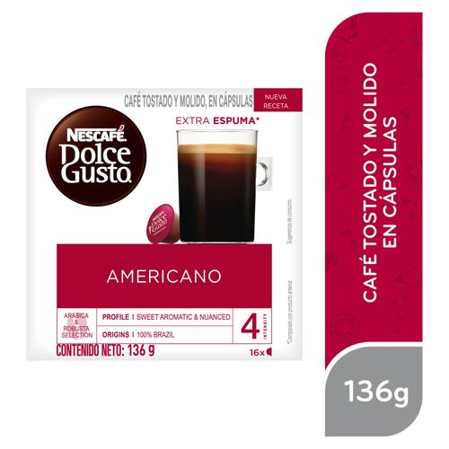 NESCAFÉ Dolce Gusto Americano Caja 16 Cápsulas