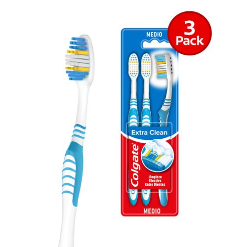 Cepillo Dental Colgate Extra Clean 3 Pack
