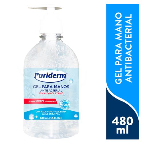 Gel Antibacterial Puriderm Natural - 480ml