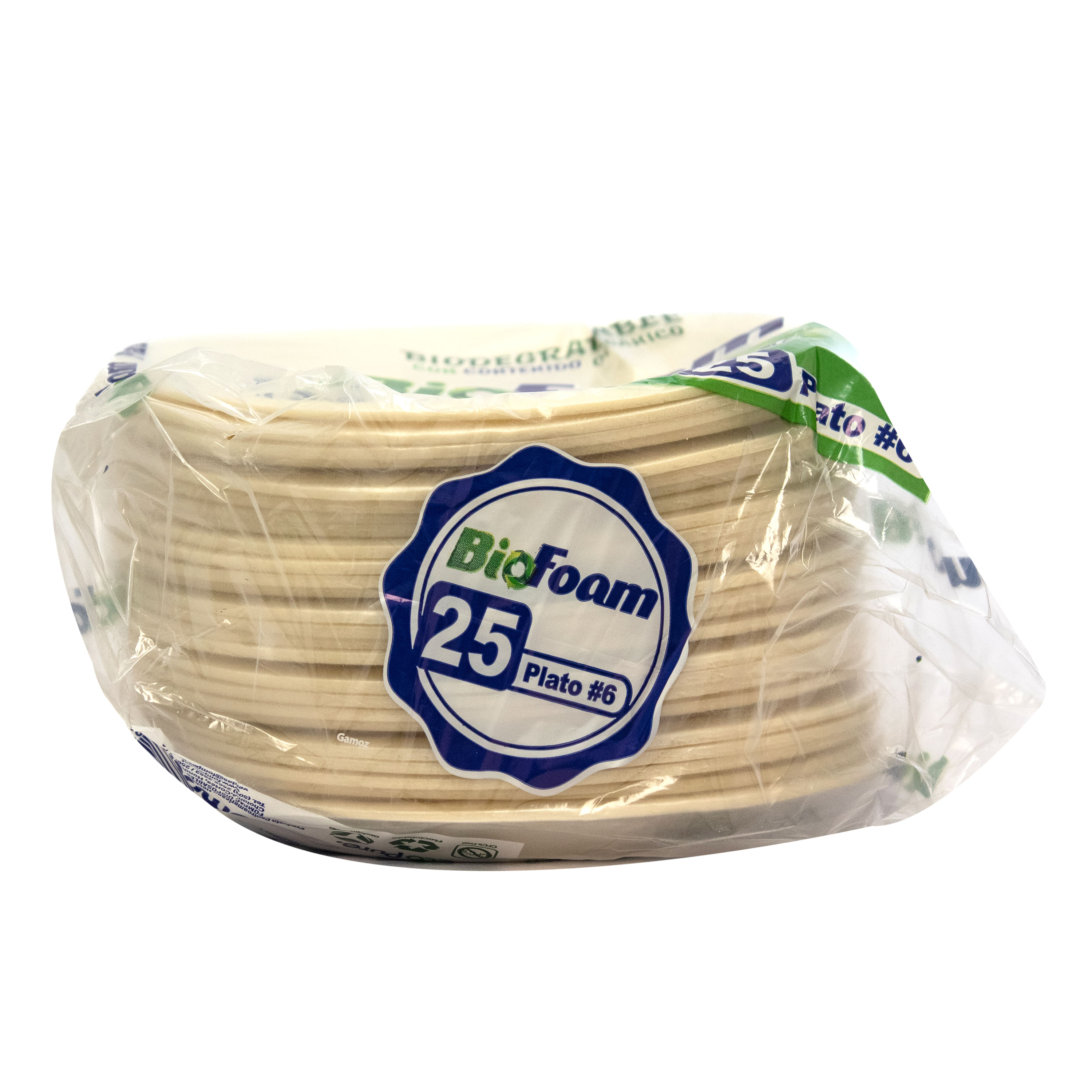 Comprar Plato Biodegradable Biofoam Liso N6 | Walmart Honduras - Paiz ...