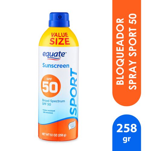 Protector solar Equate sport en spray FPS 50 - 258 ml