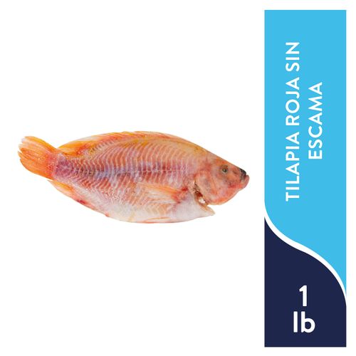 Tilapia Pesca Fresca Roja sin Escama Bandeja Lb