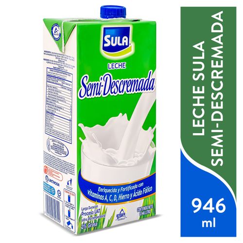 Leche Sula Semi Descremada Uht - 1000Ml