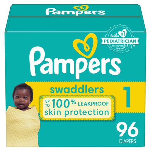 Pañales Pampers Swaddlers Talla 1, 4-6kg - 96Uds