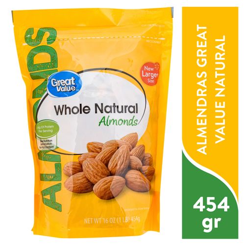 Almendra Great Value Natural -454gr