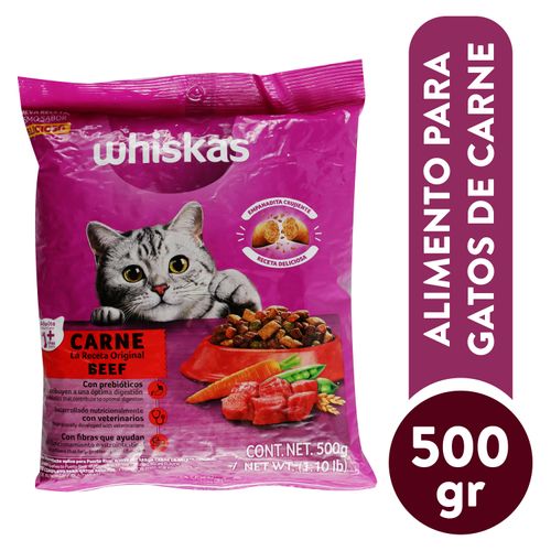 Alimento Gato Adulto Whiskas Carne 500Gr