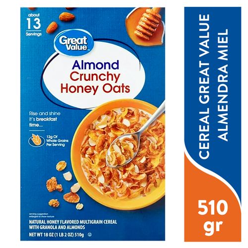 Cereal Great Value Almendra Miel - 510gr