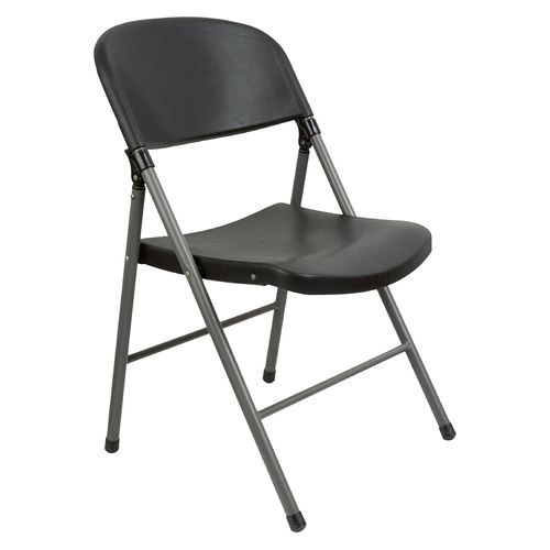 Silla Mainstays de resina plegable color negra