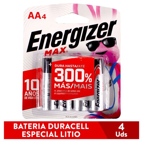 Bateria Energeizer Alcalina AA 4 Pack