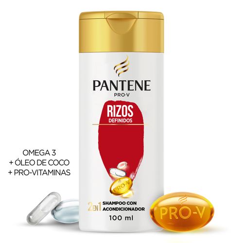 Shampoo con Acondicionador 2 en 1 Pantene Pro-V Rizos Definidos 100 ml