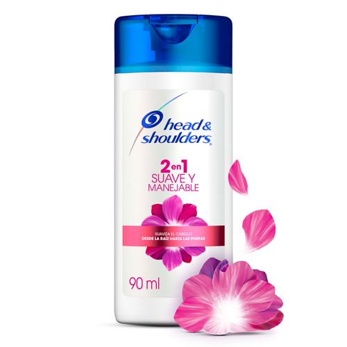 Shampoo Head & Shoulders 2 En 1 Suave Y Manejable - 90ml