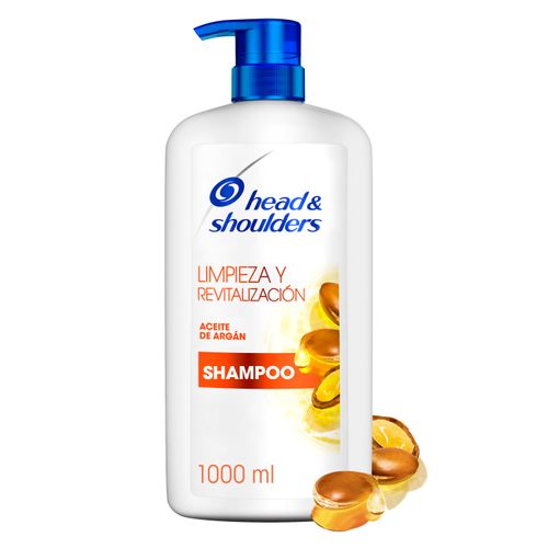 Shampoo Head & Shoulders Aceite De Argán Limpieza Y Revitalización - 1Lt