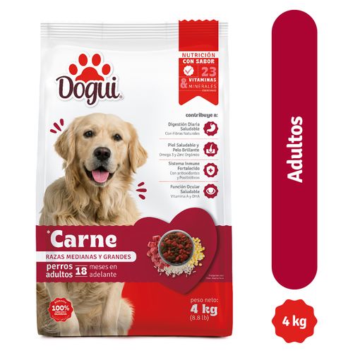 Alimento Dogui Perro Adulto Sabor Carne Y Arroz, 18 Meses En Adelante  - 4kg