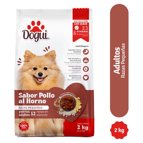 Alimento Dogui Perro Adulto Razas Pequeñas Sabor Pollo, Carne Y Vegetales, 18 Meses En Adelante - 2kg