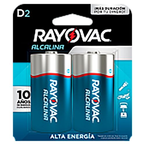 Bateria Alcalina Rayovac D2 Blister - 2 Unidades