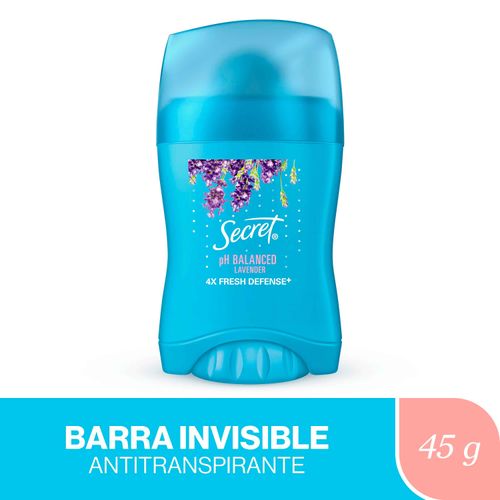 Antitranspirante Secret pH Balanced Lavender Barra Invisible 45 g