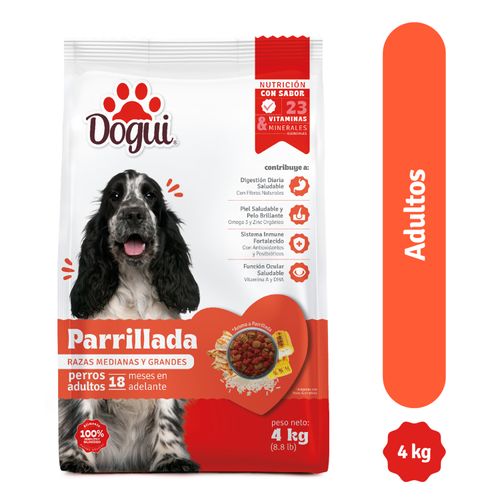 Alimento Dogui Perro Adulto Sabor Parrillada, 18 Meses En Adelante  - 4kg