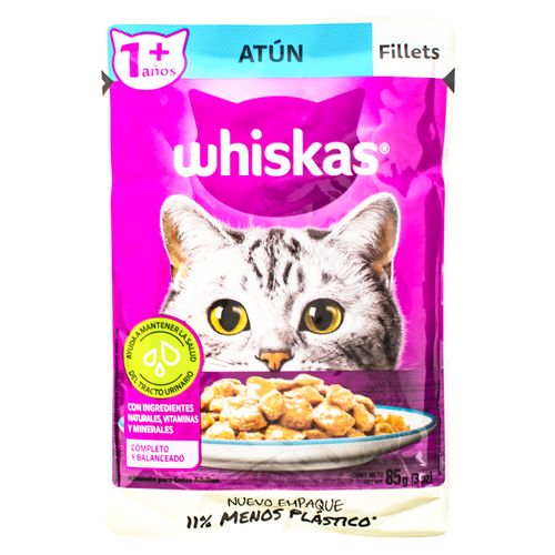 Alimento Humedo Whiskas Filetes Atun 85Gr