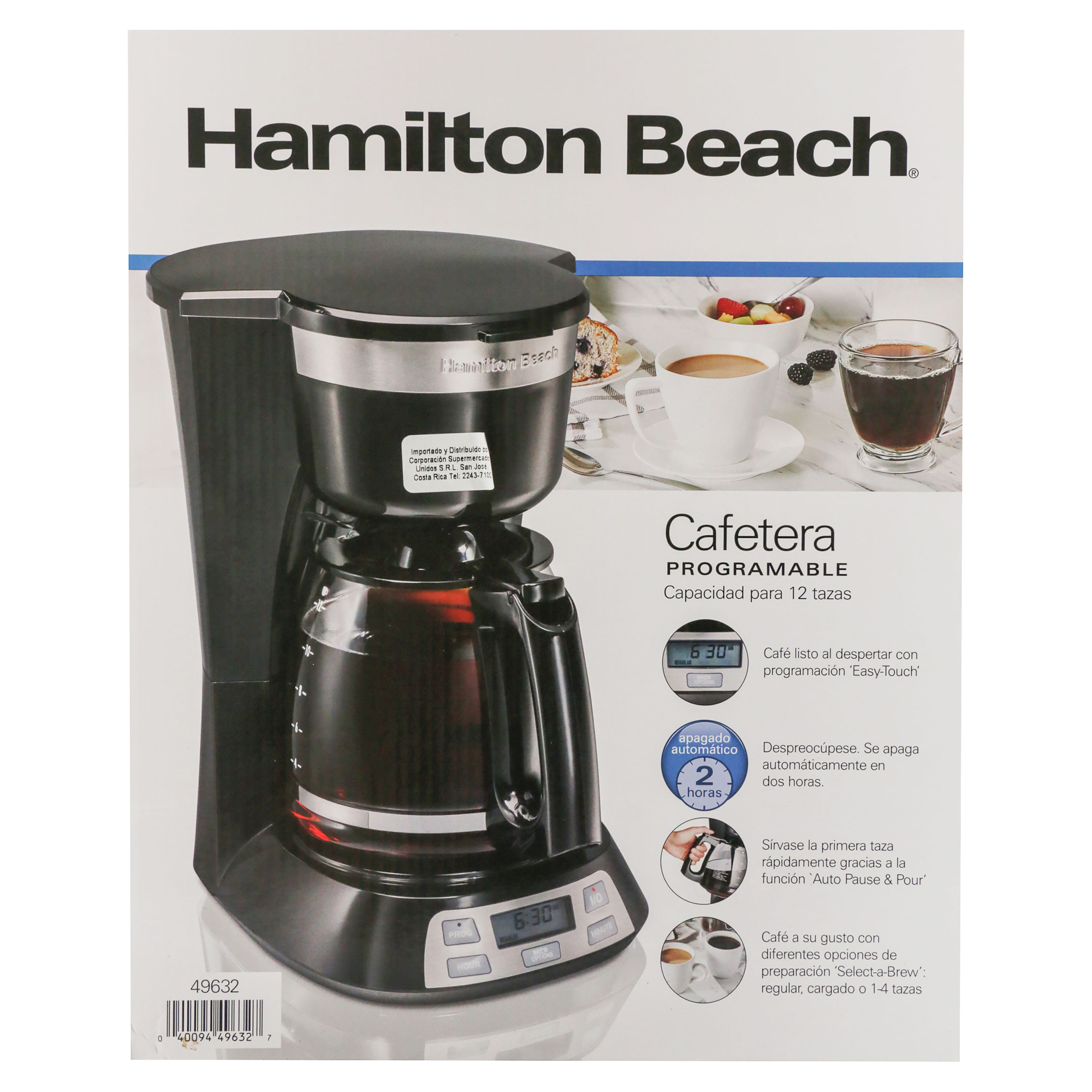 Cafetera OSTER BVSTDC4403 Programable 12 Tazas Con