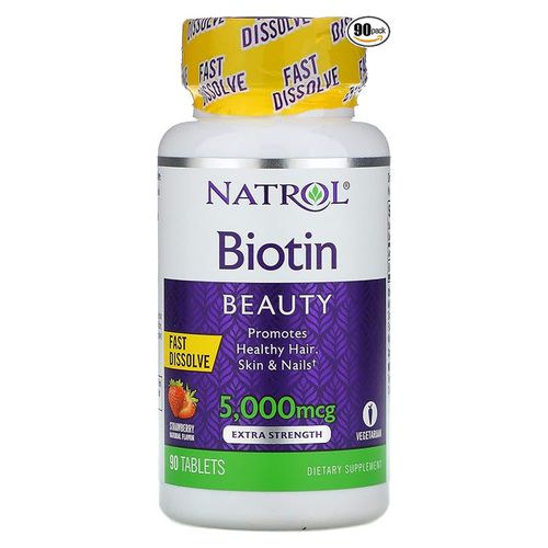 Natrol Biotina 5000 Mcg Fresa 90 Ea