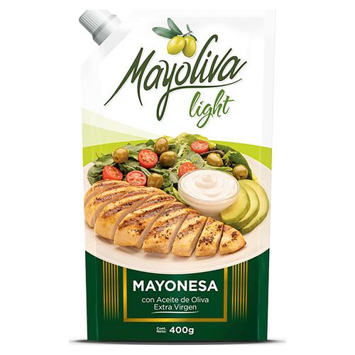 Mayonesa Mayoliva  Light Con Aceite De Oliva Doy Pack - 400gr
