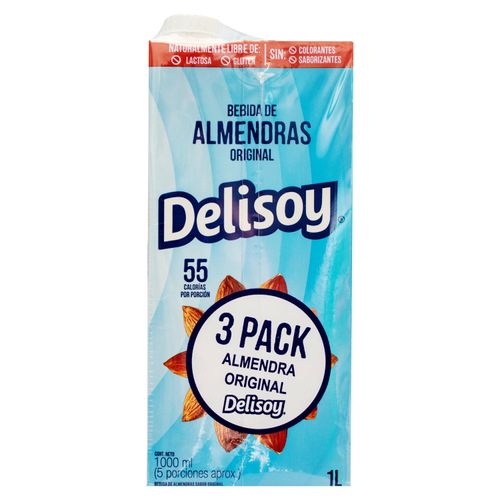 3Pack Bebida de Almendra Delisoya Uht 3 litros