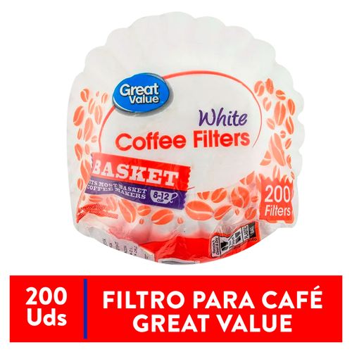 Filtro Great Value Para Cafe 8 A 12tazas