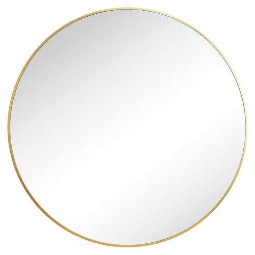 Ht Espejo Redondo Borde Dorado 81cm