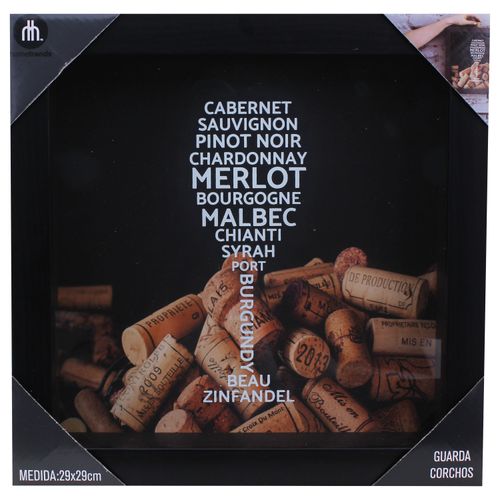 Ht Caja Decorativa Guarda Corchos Negra