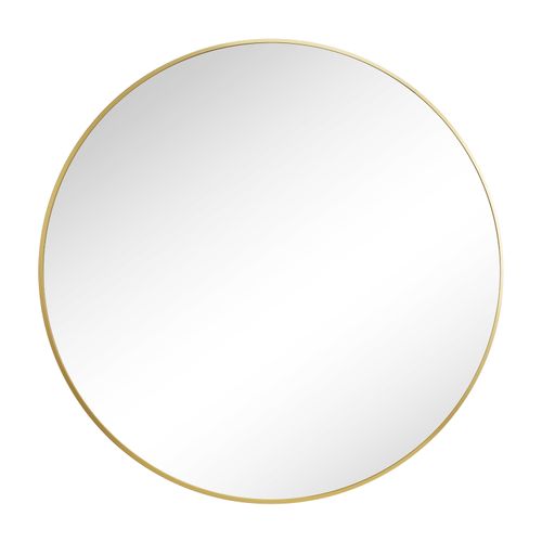 Ht Espejo Redondo Borde Dorado 70cm