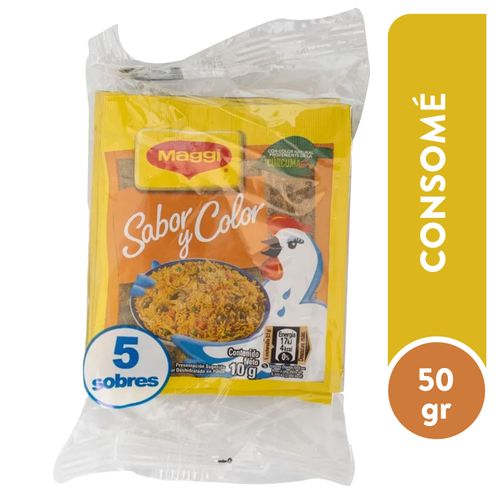 Consome Maggi Sabor Y Color 5pack 50gr