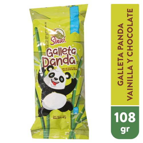Galleta Panda Sinai con cobertura de chocolate - 60 g