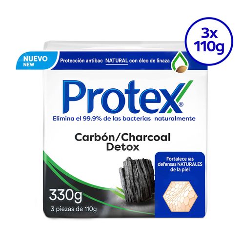 Jabón Corporal Protex Carbón Detox 3 Pack - 330g