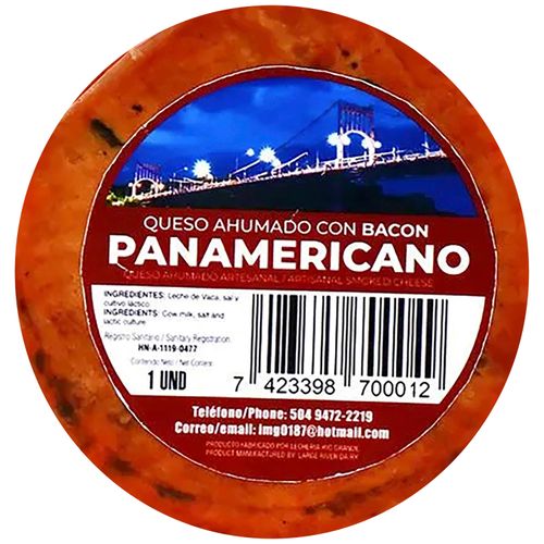 Queso Ahumado con Bacon para Boquitas Lacteos Panamericanos 390gr