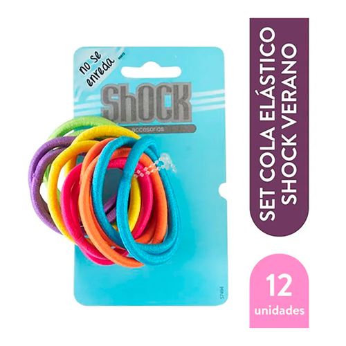Cola Elastico Shock Dama Colores 12 Und