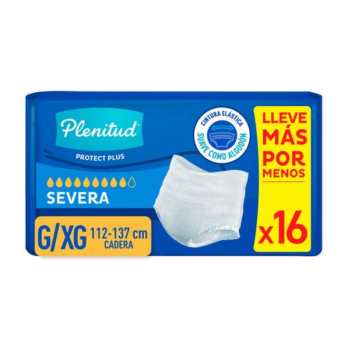 Ropa Interior Desechable Adulto Plenitud Protect Plus G/XG -16 Uds