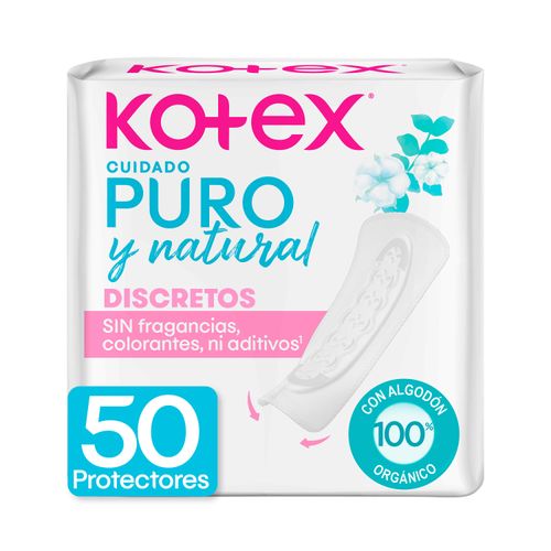 Protectores Diarios Kotex Puro Y Natural Hipoalergénico - 50Uds