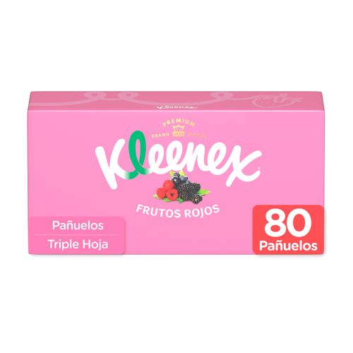 Pañuelos Faciales Kleenex Aroma Frutos Rojos-  80Uds