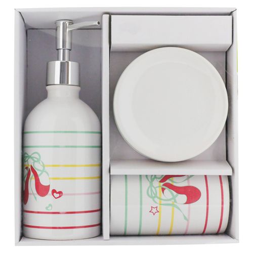 Set Accesorios Printed Bano De Ceramica
