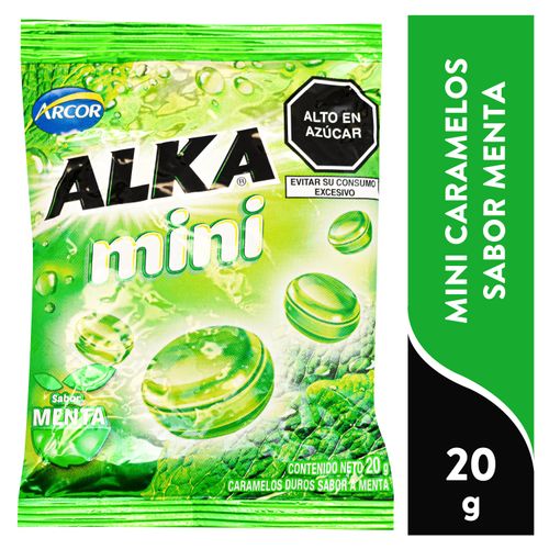 Mini Caramelos Sabor Menta Alka - 20 g