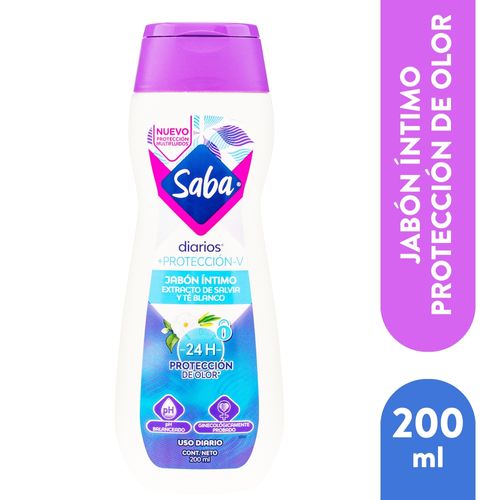 Jabon Intimo Saba Salvia y Te Blanco 200ml