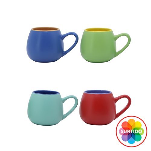 Ms Taza De Ceramica 16onz 2 Tonos