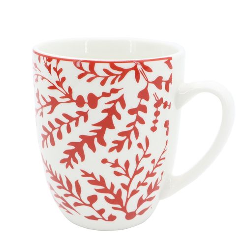Ms Taza De Porcelana 12onz Color Rojo