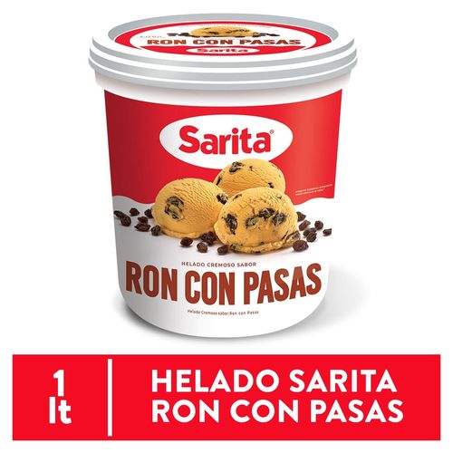 Helado Sarita Ron Con Pasas 1 litro