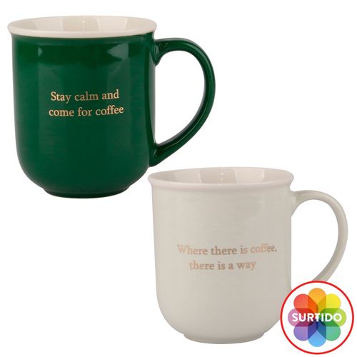 Taza De Porcelana Con Leyenda 400 Ml