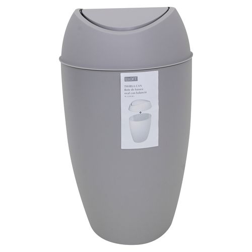 Basurero Plastico Uloft 9 Litros Gris
